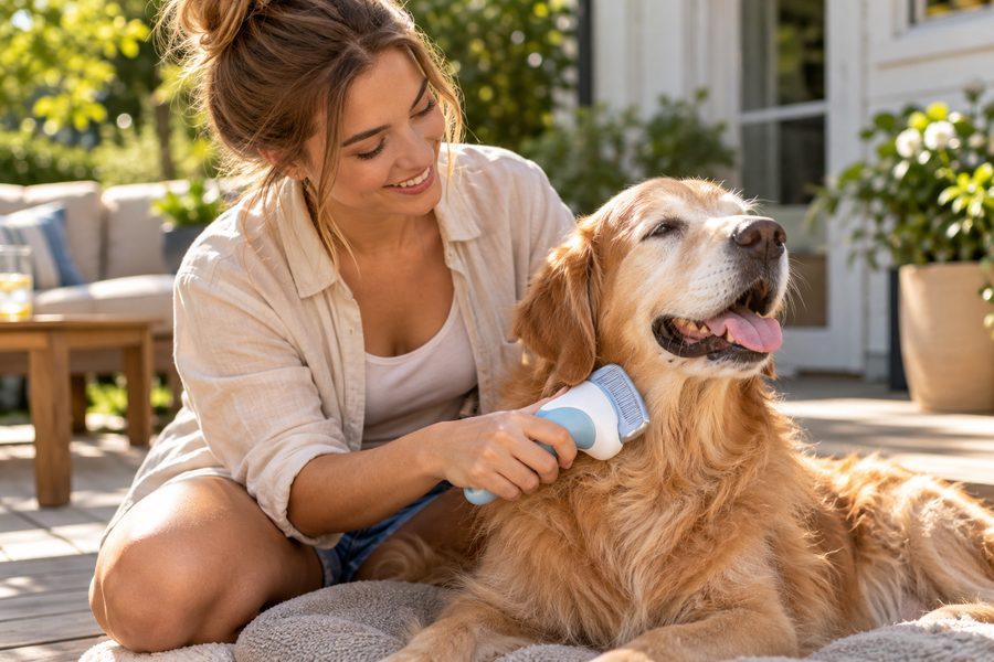 Happy pet using a HappyPet Co. product